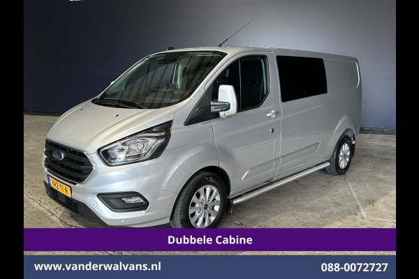 Ford Transit Custom 2.0 TDCI 130pk L2H1 Dubbele Cabine Euro6 Airco | 6-Zits | Navigatie | Apple Carplay | 2530kg Trekhaak | LED | Cruisecontrol Stoelverwarming, Verwarmde voorruit, LM velgen, Sidebars, Parkeersensoren