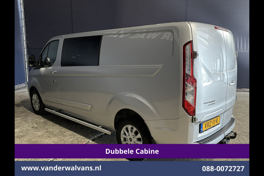 Ford Transit Custom 2.0 TDCI 130pk L2H1 Dubbele Cabine Euro6 Airco | 6-Zits | Navigatie | Apple Carplay | 2530kg Trekhaak | LED | Cruisecontrol Stoelverwarming, Verwarmde voorruit, LM velgen, Sidebars, Parkeersensoren