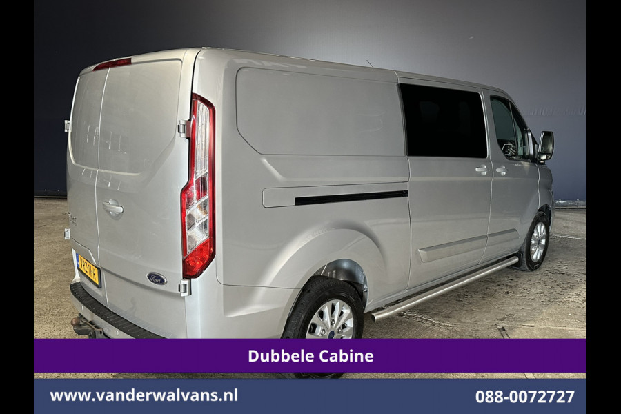Ford Transit Custom 2.0 TDCI 130pk L2H1 Dubbele Cabine Euro6 Airco | 6-Zits | Navigatie | Apple Carplay | 2530kg Trekhaak | LED | Cruisecontrol Stoelverwarming, Verwarmde voorruit, LM velgen, Sidebars, Parkeersensoren