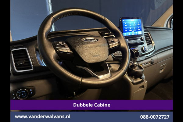 Ford Transit Custom 2.0 TDCI 130pk L2H1 Dubbele Cabine Euro6 Airco | 6-Zits | Navigatie | Apple Carplay | 2530kg Trekhaak | LED | Cruisecontrol Stoelverwarming, Verwarmde voorruit, LM velgen, Sidebars, Parkeersensoren