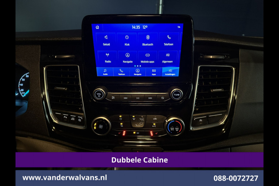 Ford Transit Custom 2.0 TDCI 130pk L2H1 Dubbele Cabine Euro6 Airco | 6-Zits | Navigatie | Apple Carplay | 2530kg Trekhaak | LED | Cruisecontrol Stoelverwarming, Verwarmde voorruit, LM velgen, Sidebars, Parkeersensoren