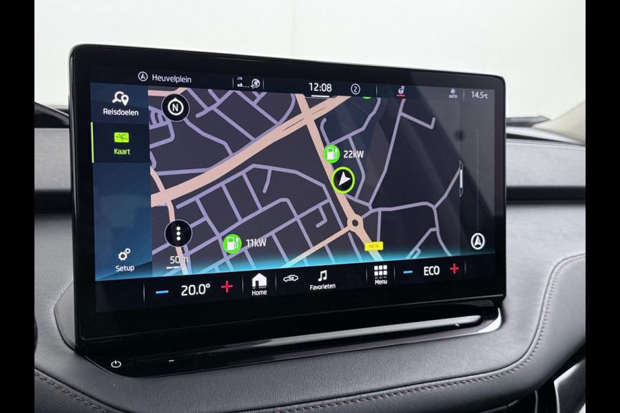 Škoda ENYAQ iV 80 204pk Leer+St+Verwarmd Pano-dak Trekhaak Adaptive Cruise PDC-a+v S.O.H. 94% 360°Camera 20"lm Apple Carplay Android Auto Luxus DAB Stuurverwarming Led Lmv Keyless Infotainment Plus Assistentie Plus Comfort-pakket 1e Eigenaar Origineel Nederlandse Auto Nieuwprijs €57.155,- 1.000kg trekvermogen!