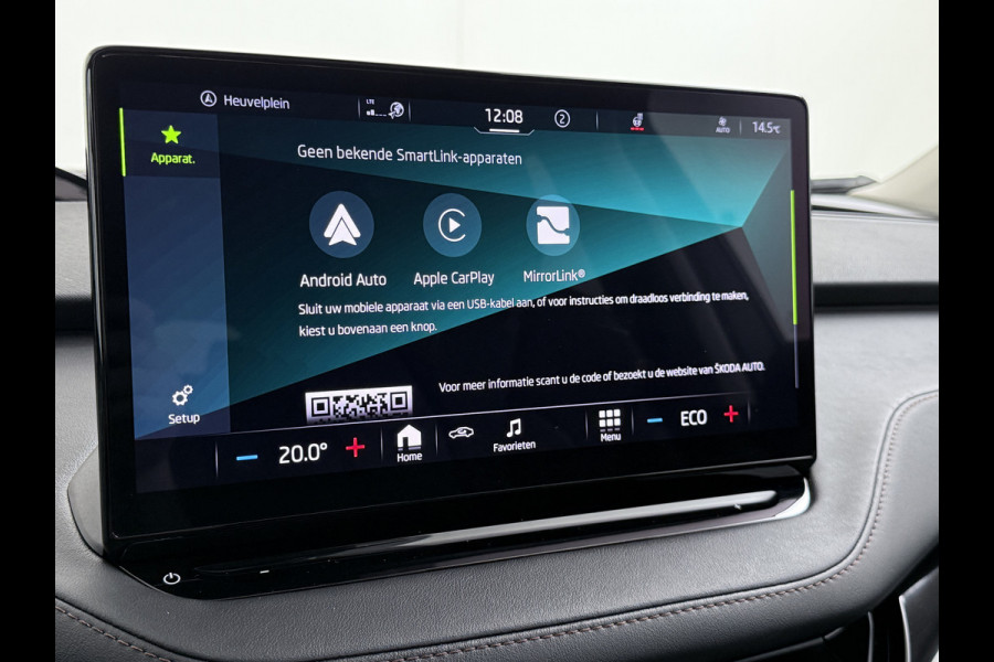 Škoda ENYAQ iV 80 204pk Leer+St+Verwarmd Pano-dak Trekhaak Adaptive Cruise PDC-a+v S.O.H. 94% 360°Camera 20"lm Apple Carplay Android Auto Luxus DAB Stuurverwarming Led Lmv Keyless Infotainment Plus Assistentie Plus Comfort-pakket 1e Eigenaar Origineel Nederlandse Auto Nieuwprijs €57.155,- 1.000kg trekvermogen!