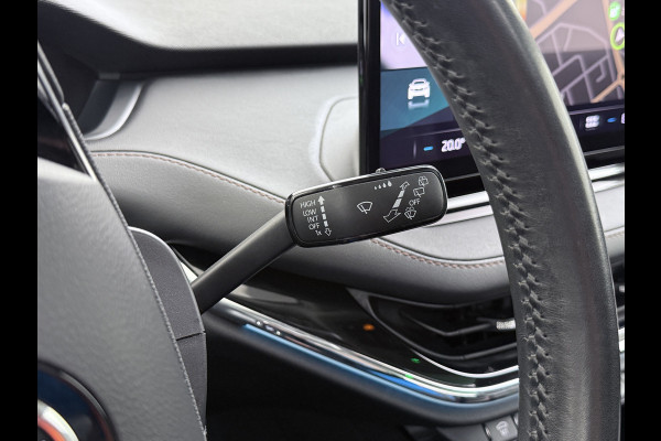 Škoda ENYAQ iV 80 204pk Leer+St+Verwarmd Pano-dak Trekhaak Adaptive Cruise PDC-a+v S.O.H. 94% 360°Camera 20"lm Apple Carplay Android Auto Luxus DAB Stuurverwarming Led Lmv Keyless Infotainment Plus Assistentie Plus Comfort-pakket 1e Eigenaar Origineel Nederlandse Auto Nieuwprijs €57.155,- 1.000kg trekvermogen!