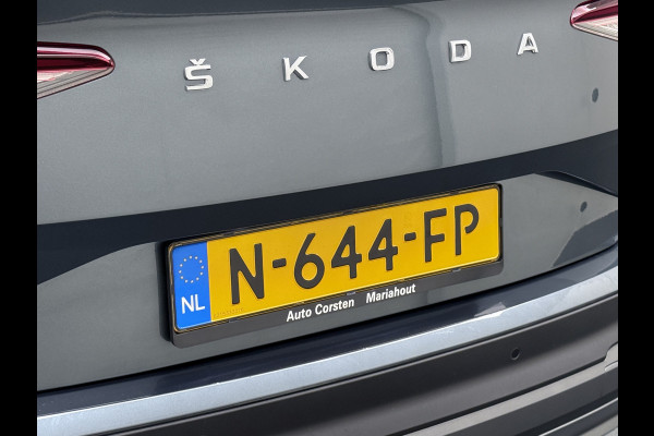 Škoda ENYAQ iV 80 204pk Leer+St+Verwarmd Pano-dak Trekhaak Adaptive Cruise PDC-a+v S.O.H. 94% 360°Camera 20"lm Apple Carplay Android Auto Luxus DAB Stuurverwarming Led Lmv Keyless Infotainment Plus Assistentie Plus Comfort-pakket 1e Eigenaar Origineel Nederlandse Auto Nieuwprijs €57.155,- 1.000kg trekvermogen!