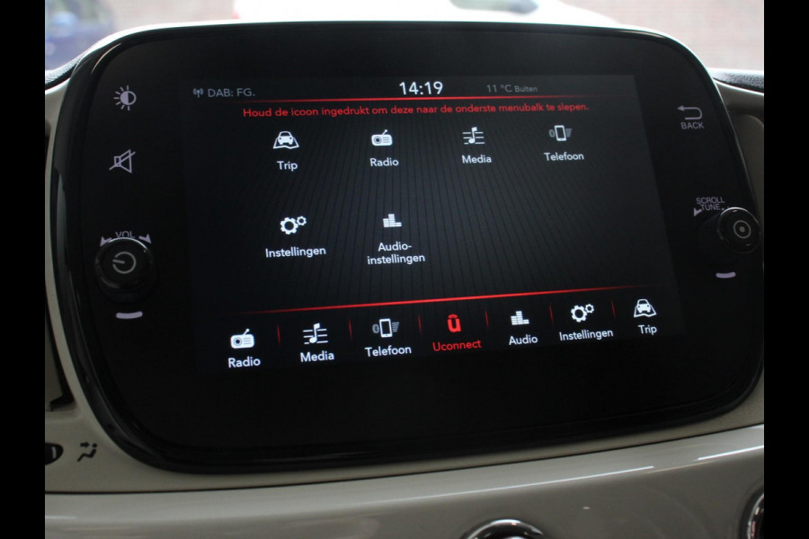 Fiat 500 1.0 Hybrid Dolcevita Panorama dak Climate Control Cruise Control Navigatie Apple Carplay/Android Auto Dab Digitale Cockpit Parkeer Sensoren  Lichtmetalen Velgen 16" Led