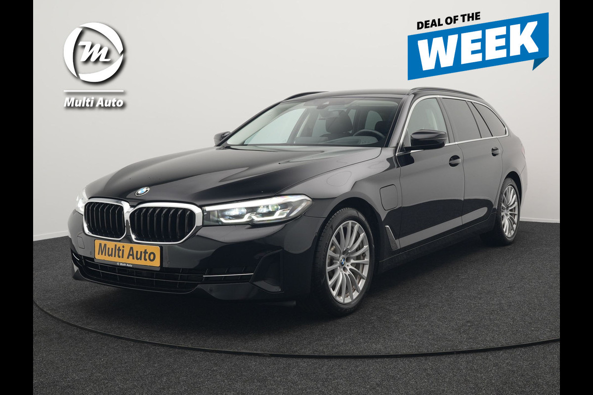BMW 5 Serie Touring 530e High Executive Plug In Hybrid 292pk Dealer O.H PHEV | Trekhaak Af Fabriek | Head Up | Lederen Sportstoelen Memory & Verwarmd | Apple Carplay | Stuur Verwarmd | Sfeerverlichting | Cruise Control | Camera | Navigatie | Blis | DAB |