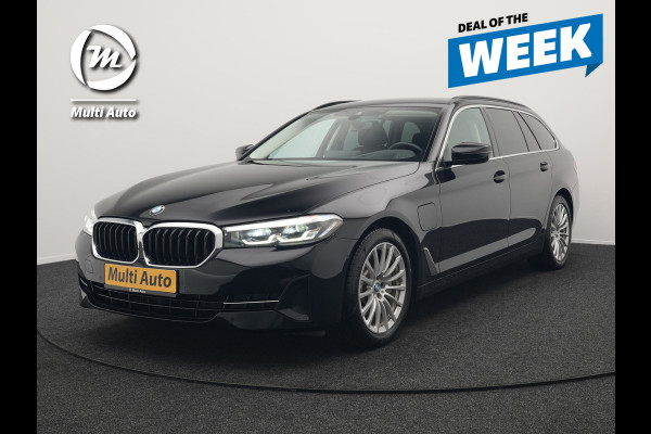 BMW 5 Serie Touring 530e High Executive Plug In Hybrid 292pk Dealer O.H PHEV | Trekhaak Af Fabriek | Head Up | Lederen Sportstoelen Memory & Verwarmd | Apple Carplay | Stuur Verwarmd | Sfeerverlichting | Cruise Control | Camera | Navigatie | Blis | DAB |