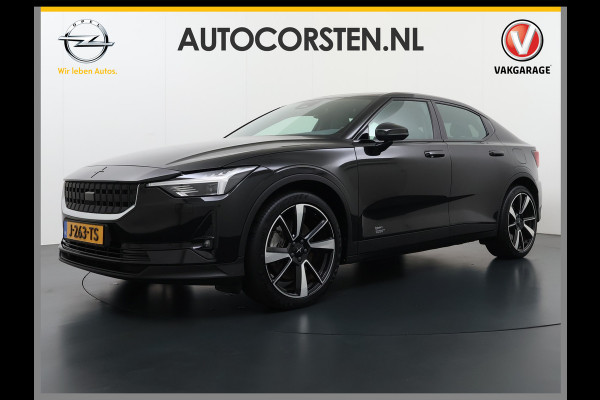 Polestar 2 AUT. 408 pk 0-100 4,7Sec AWD Long Range Dual Motor 78kWh Pano-Dak Electr.Stoelen+Geheugen+Verwarmd+Achterbank+Stuur Adaptive-Cru SOH 93% Verkeersbord detectie Regen-Lichtsensor Virtual-Cockpit Home-Link Bots waarschuwing Autonoom-Rem Lane Assist Keyless Connected 11KW AC laden tot 150kw DC Laden 4x4 1e Eigenaar Volledig Volvo_Polestar-Dealer Onderhouden Origineel Nederlandse Auto 1.500kg Trekvermogen 660Nm! € 60.000 nieuw!