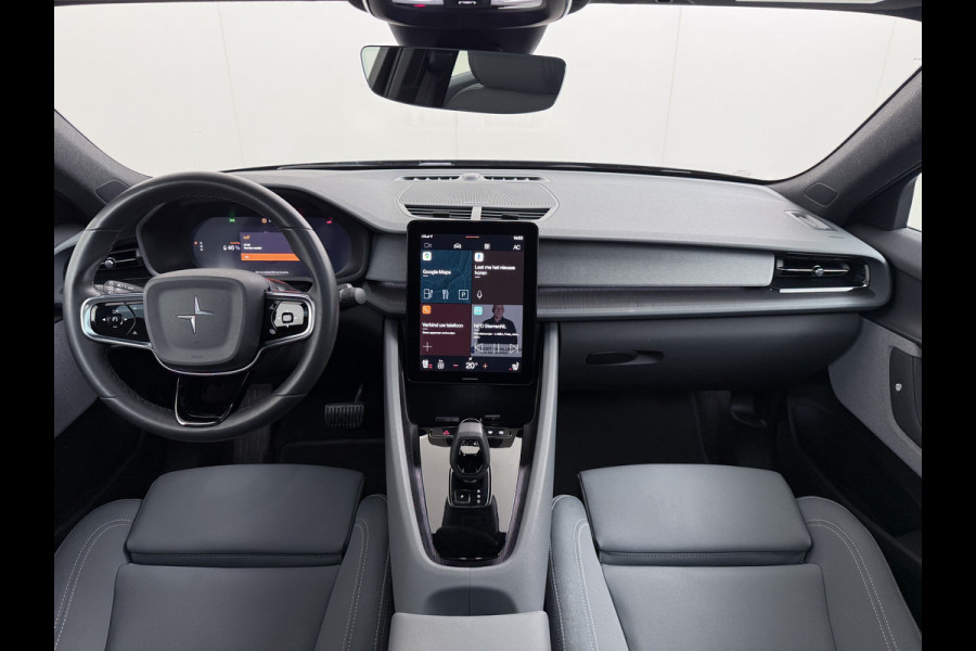 Polestar 2 AUT. 408 pk 0-100 4,7Sec AWD Long Range Dual Motor 78kWh Pano-Dak Electr.Stoelen+Geheugen+Verwarmd+Achterbank+Stuur Adaptive-Cru SOH 93% Verkeersbord detectie Regen-Lichtsensor Virtual-Cockpit Home-Link Bots waarschuwing Autonoom-Rem Lane Assist Keyless Connected 11KW AC laden tot 150kw DC Laden 4x4 1e Eigenaar Volledig Volvo_Polestar-Dealer Onderhouden Origineel Nederlandse Auto 1.500kg Trekvermogen 660Nm! € 60.000 nieuw!