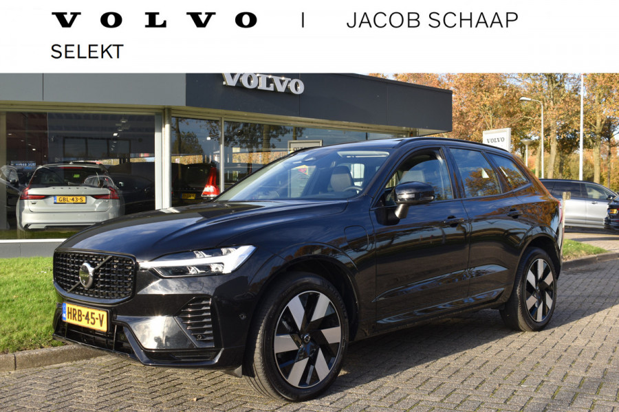 Volvo XC60 T6 AWD 350PK Plug-in Hybrid Ultra Dark | Trekhaak | Leer | H&K | ACC | Thuislader | 360 Camera | Panodak | Stuurverwarming