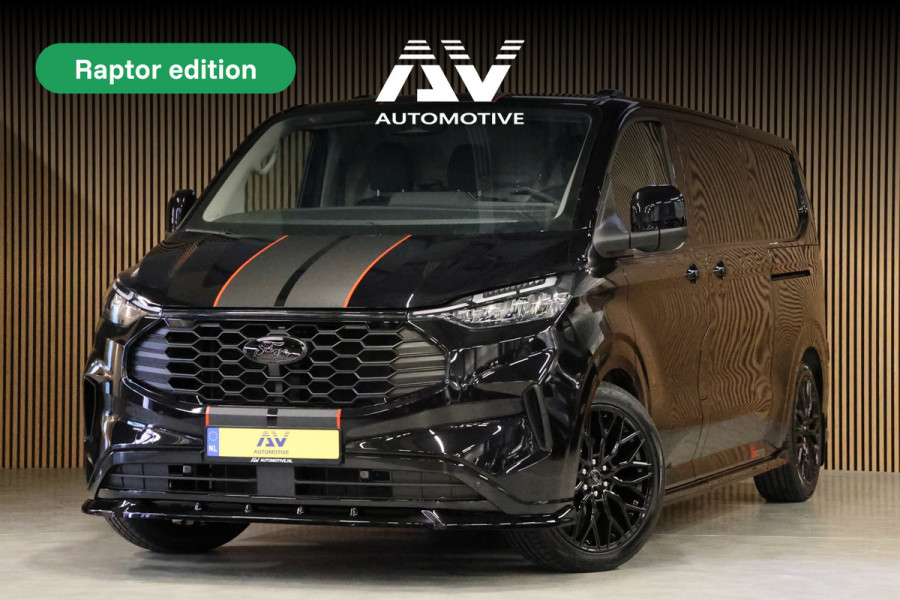 Ford Transit Custom 320 2.0 TDCI 170 PK L2H1 | L+R Schuifdeur | ACC | Blind Spot | Camera | Lane Assist | Stoelverwarming | CarPlay | Navigatie | Raptor Edition | Trekhaak | 3-Zitter | MODELJAAR 2025 | BPM VRIJ | Verlengde fabrieksgarantie
