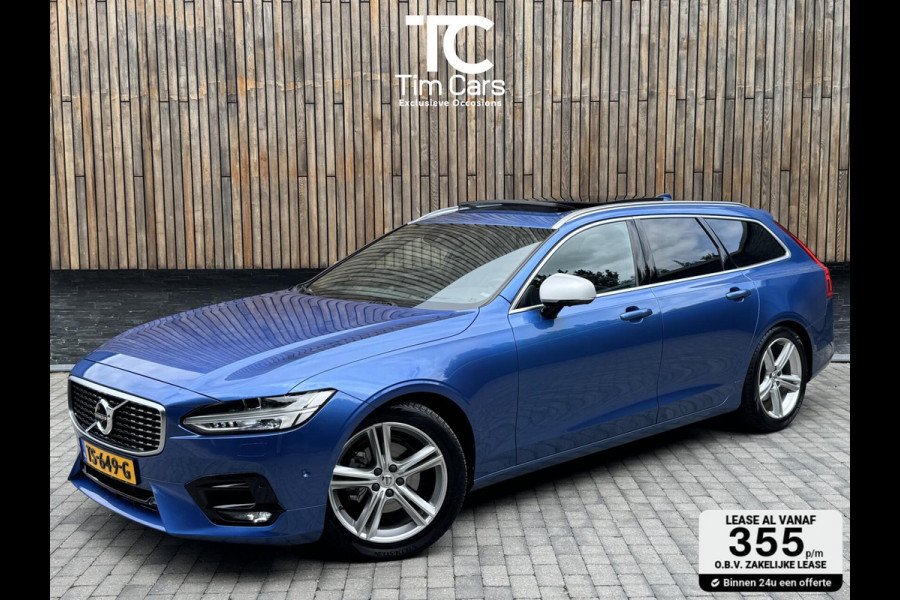 Volvo V90 2.0 D3 R-Design Automaat | Panoramadak | Leren bekleding | Camera met rondomzicht | Bowers&Wilkins | Adaptieve cruise control |