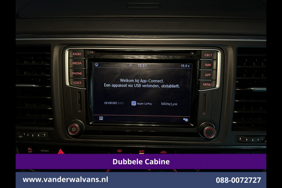 Volkswagen Transporter 2.0 TDI 150pk Automaat L2H1 Dubbele Cabine Euro6 Airco | 5-Zits | Navigatie | LM Velgen Apple Carplay, Android Auto, Cruisecontrol, Parkeersensoren, Verwarmde voorruit, Achterklep