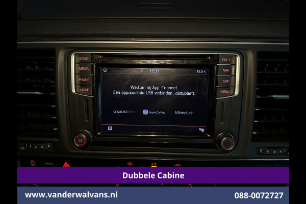 Volkswagen Transporter 2.0 TDI 150pk Automaat L2H1 Dubbele Cabine Euro6 Airco | 5-Zits | Navigatie | LM Velgen Apple Carplay, Android Auto, Cruisecontrol, Parkeersensoren, Verwarmde voorruit, Achterklep