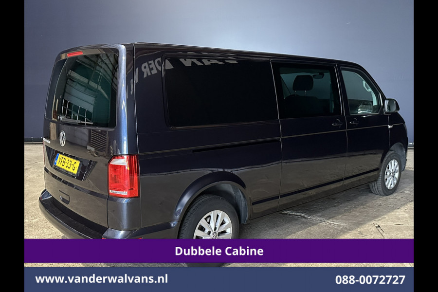 Volkswagen Transporter 2.0 TDI 150pk Automaat L2H1 Dubbele Cabine Euro6 Airco | 5-Zits | Navigatie | LM Velgen Apple Carplay, Android Auto, Cruisecontrol, Parkeersensoren, Verwarmde voorruit, Achterklep