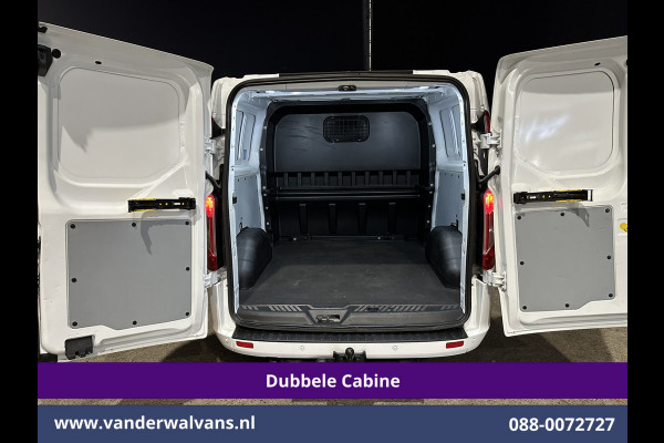 Ford Transit Custom 2.0 TDCI 130pk L2H1 Dubbele Cabine Euro6 Airco | 6-Zits | LM velgen | LED | Navigatie | Cruisecontrol | 2800kg Trekhaak Stoelverwarming, Verwarmde voorruit, Parkeersensoren, Sidebars