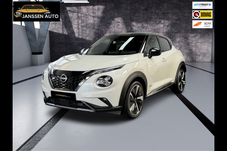 Nissan Juke 1.6 Hybrid N-Design | Bose | Leder/alcantara | 360 cam | Carplay | Parelmoer wit