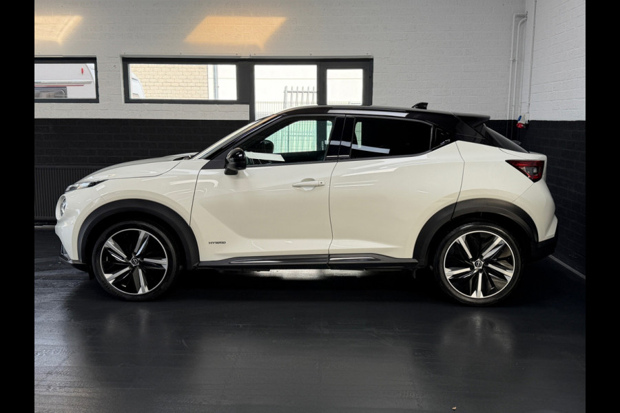 Nissan Juke 1.6 Hybrid N-Design | Bose | Leder/alcantara | 360 cam | Carplay | Parelmoer wit