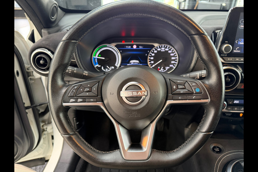 Nissan Juke 1.6 Hybrid N-Design | Bose | Leder/alcantara | 360 cam | Carplay | Parelmoer wit