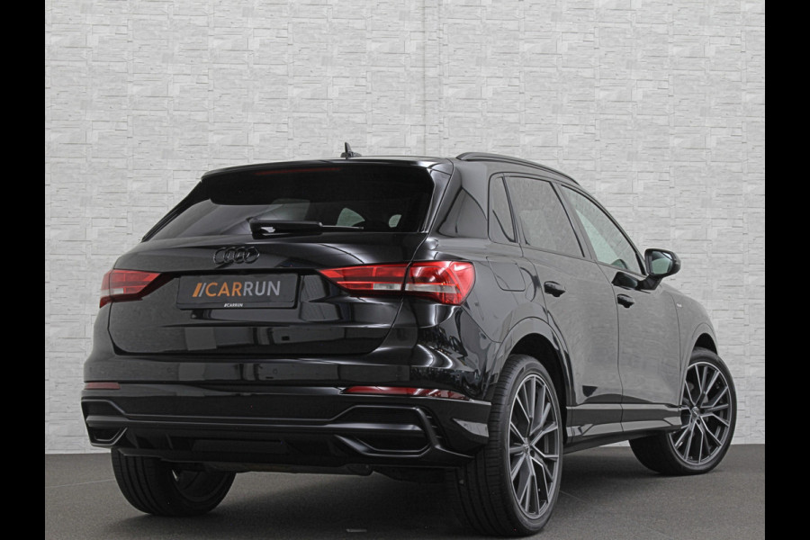 Audi Q3 45 TFSI e S-Line | ACC | Virtual-Cockpit | Standkachel | Sportstoelen | Getint-Glas | Black-Optic | Carplay | LED | Lane-Assist | Climate-Control | Stoelverwarming | Achteruitrij-Camera | DAB | BOVAG Garantie |