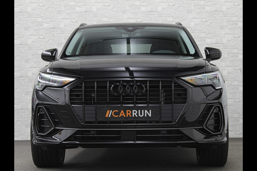 Audi Q3 45 TFSI e S-Line | ACC | Virtual-Cockpit | Standkachel | Sportstoelen | Getint-Glas | Black-Optic | Carplay | LED | Lane-Assist | Climate-Control | Stoelverwarming | Achteruitrij-Camera | DAB | BOVAG Garantie |