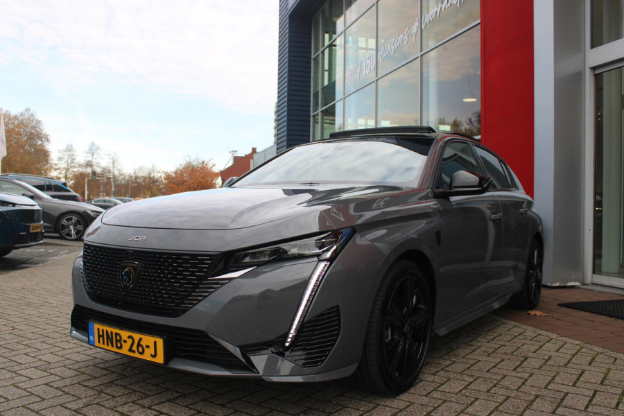 Peugeot 308 1.2 Hybrid 145PK e-DCS6 GT | PANORAMISCH SCHUIF/KANTEL DAK | FOCAL AUDIO SYSTEM | AFNEEMBARE TREKHAAK | LED MATRIX KOPLAMPEN | 360° CAMERA | DRAADLOZE APPLE CARPLAY/ANDROID AUTO | DRAADLOZE TELEFOONLADER | ELEKTRISCH BEDIENBARE BESTUURDERSSTOEL | LEDEREN/ALCANTARA BEKLEDING | STOEL/STUUR VERWARMING | ADAPTIVE CRUISE CONTROL | KEYLESS ENTRY/START | DODEHOEK DETECTIE |