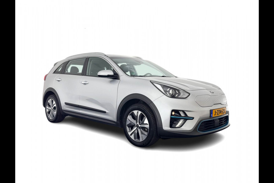 Kia e-Niro DynamicLine 64 kWh [ 3-Fase ] { SOH-100% } (INCL-BTW) Aut. *HEATPUMP | LEATHER-FABRIC | NAVI-FULLMAP | AMBIENT-LIGHT | DAB+ | ADAPTIVE-CRUISE | CAMERA | HEATED-COMFORTSEATS | KEYLESS | DIGI-COCKPIT | SHIFT-PADDLES | CARPLAY | 17"ALU*