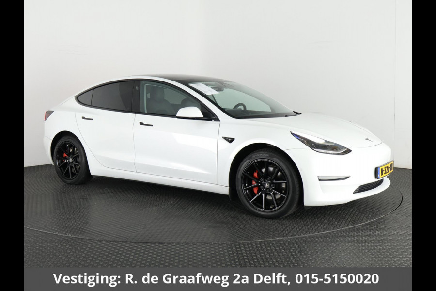 Tesla Model 3 Long Range AWD 75 kWh (351 PK) 500 km actieradius | ACCU 90% | Navigatie | Panoramadak | Stoelverwarming | Leder |