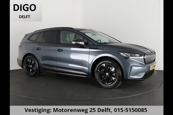 Škoda ENYAQ iV 80 (204PK) ACCU 93%! BEREIK 537KM GARANTIE 4-2031 BLACKLINE. NAVIGATIE . STUURWIEL VERWARMD . PARKEERSENSOREN VOOR & ACHTER .