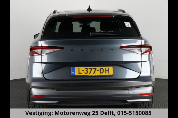 Škoda ENYAQ iV 80 (204PK) ACCU 93%! BEREIK 537KM GARANTIE 4-2031 BLACKLINE. NAVIGATIE . STUURWIEL VERWARMD . PARKEERSENSOREN VOOR & ACHTER .