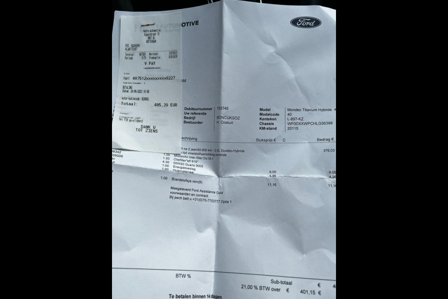 Ford Mondeo 2.0 IVCT HEV Titanium Carplay_Camera Full option