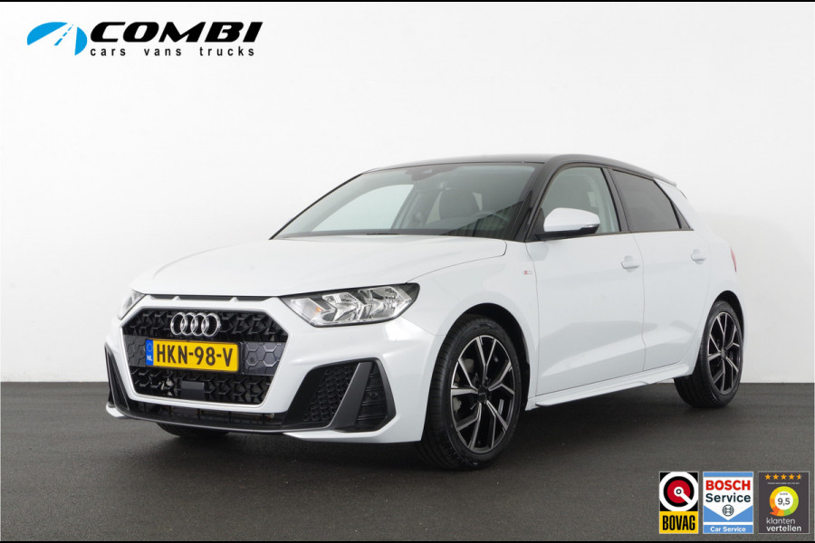 Audi A1 Sportback 30 TFSI S line > 116pk/Zwart dak/17inch/Glacier White/stoelverwarming...