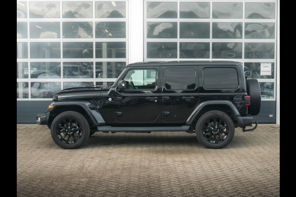 Jeep Wrangler Unlimited 2.0T Sahara | Grijs kenteken | Stoel-/Stuurverwarming | Navi |  Adapt. Cruise | Clima | Camera | Leder | Keyless | 20" Velgen