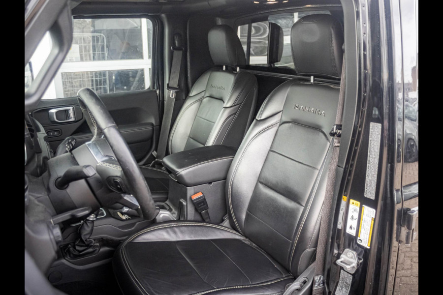 Jeep Wrangler Unlimited 2.0T Sahara | Grijs kenteken | Stoel-/Stuurverwarming | Navi |  Adapt. Cruise | Clima | Camera | Leder | Keyless | 20" Velgen