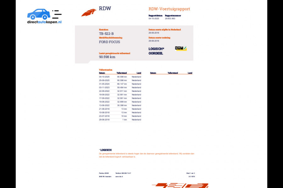 Ford FOCUS Wagon 1.0 EcoBoost Trend Edition Business 101PK | 1ste eigenaar