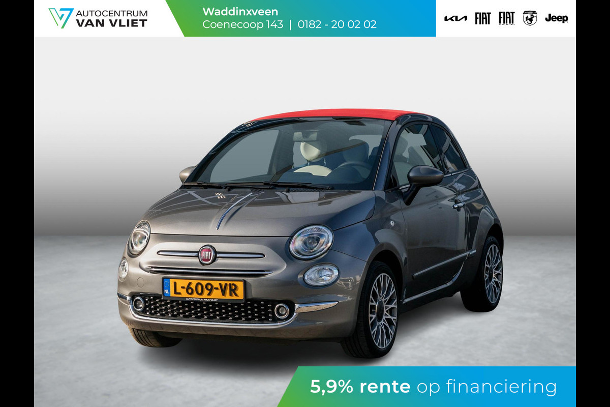 Fiat 500C 1.2 Star l Rosso Cabriodak l Automaat