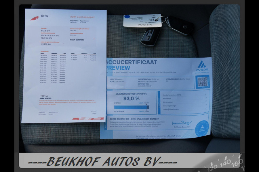 Volkswagen ID.3 58 kWh Soh 93% Carplay Navi 15x Vw Id3 !!