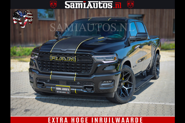 Dodge Ram 1500 Limited Night High Output 540HP 706Nm | Massage + Full Option | De Meest Luxe en Volle Pick-Up in zijn Klasse | Comfortabele Dubbele Cabine met Royale 5 Zitplaatsen | BPM vrij | Nu Leverbaar uit Voorraad | Voorraad Nr 2356 - 0990