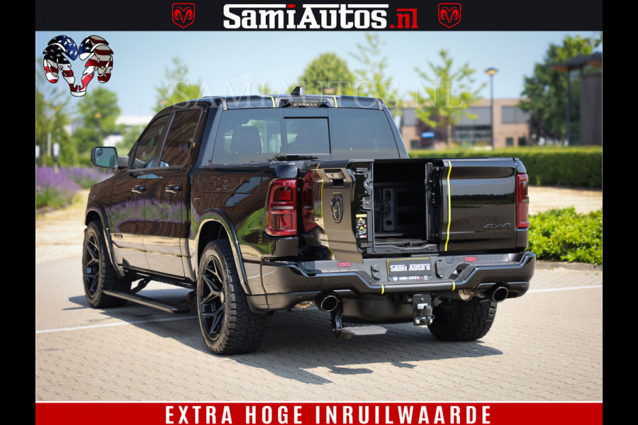 Dodge Ram 1500 Limited Night High Output 540HP 706Nm | Massage + Full Option | De Meest Luxe en Volle Pick-Up in zijn Klasse | Comfortabele Dubbele Cabine met Royale 5 Zitplaatsen | BPM vrij | Nu Leverbaar uit Voorraad | Voorraad Nr 2356 - 0990