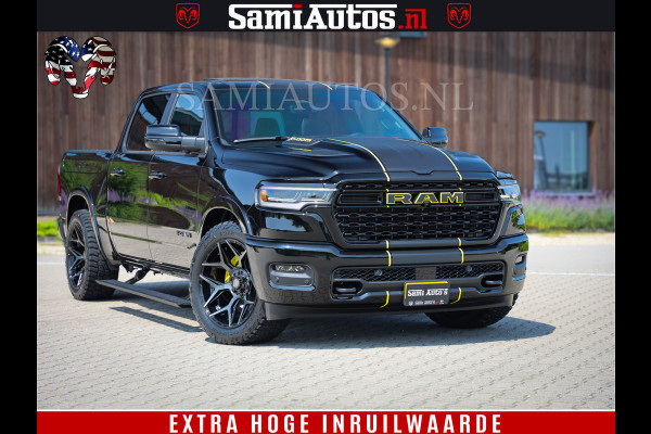 Dodge Ram 1500 Limited Night High Output 540HP 706Nm | Massage + Full Option | De Meest Luxe en Volle Pick-Up in zijn Klasse | Comfortabele Dubbele Cabine met Royale 5 Zitplaatsen | BPM vrij | Nu Leverbaar uit Voorraad | Voorraad Nr 2356 - 0990