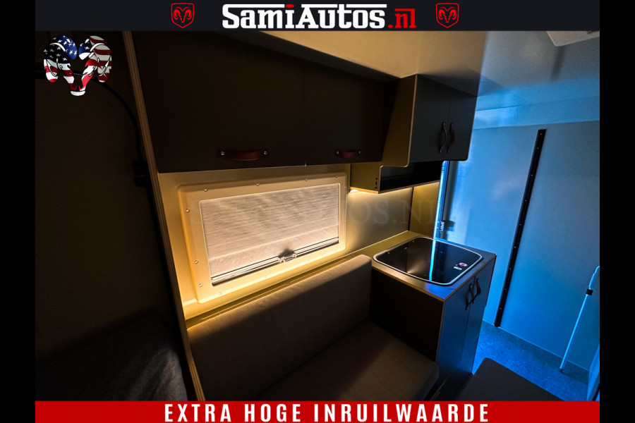 Dodge Ram 1500 €15000,- VOORDEEL | CAMPER / AFZET UNIT | SHOWROOM MODEL | 4 PERSOONS | AIRCO | ZONNEPANEEL | VERWARMING | DOUCHE | WC | LUIFEL | 4 SLAAP PLAATSEN | Let Op: Investeer in deze unieke afzetunit camper en verdien direct!