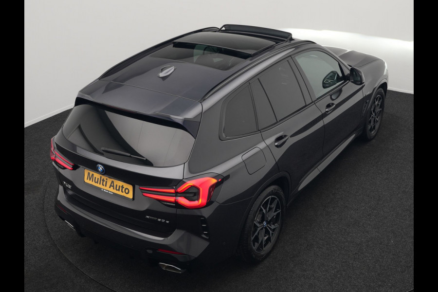 BMW X3 xDrive30e M Sport FACELIFT Plug In Hybrid 293pk Dealer O.H. PHEV | Panodak | Laser LED | Head Up | 360 Camera | Lederen Sportstoelen Memory & Verwarmd | Apple Carplay | Sfeerverlichting | Stuur Verwarmd | Keyless | Blis | Navigatie | Virtual | DAB |