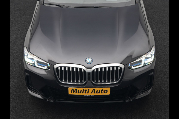 BMW X3 xDrive30e M Sport FACELIFT Plug In Hybrid 293pk Dealer O.H. PHEV | Panodak | Laser LED | Head Up | 360 Camera | Lederen Sportstoelen Memory & Verwarmd | Apple Carplay | Sfeerverlichting | Stuur Verwarmd | Keyless | Blis | Navigatie | Virtual | DAB |