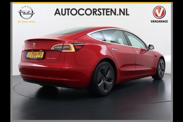 Tesla Model 3 Long Range AWD 75kWh 463PK Lmv FSD-3 Computer 18"Lm  Premium Audio AutoPilot Panoramadak Camera's Leer Adaptive-Cruise-Control+S 4WD Stoel en achterbank verwarming Elektr.Stoelen+Memory+Easy-Entry WiFi Origineel Nederlandse Auto Garantie op Accu/Motor tot 28-09-2028/192.000km