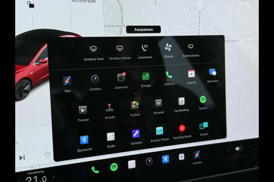 Tesla Model 3 Long Range AWD 75kWh 463PK Lmv FSD-3 Computer 18"Lm  Premium Audio AutoPilot Panoramadak Camera's Leer Adaptive-Cruise-Control+S 4WD Stoel en achterbank verwarming Elektr.Stoelen+Memory+Easy-Entry WiFi Origineel Nederlandse Auto Garantie op Accu/Motor tot 28-09-2028/192.000km