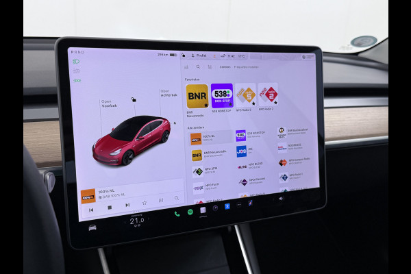Tesla Model 3 Long Range AWD 75kWh 463PK Lmv FSD-3 Computer 18"Lm  Premium Audio AutoPilot Panoramadak Camera's Leer Adaptive-Cruise-Control+S 4WD Stoel en achterbank verwarming Elektr.Stoelen+Memory+Easy-Entry WiFi Origineel Nederlandse Auto Garantie op Accu/Motor tot 28-09-2028/192.000km