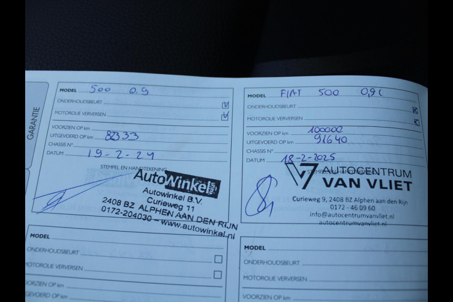 Fiat 500 0.9 TwinAir Turbo Sport | MAT GROEN | NAVIGATIE | LEDEREN BEKLEDING |