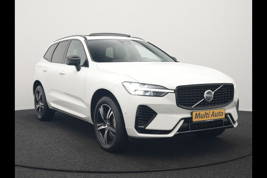 Volvo XC60 Recharge T6 AWD R-Design Plug In Hybrid 341pk Dealer O.H. PHEV | Panodak | Adaptive Cruise | 360 Camera | Google Assistent | Lederen Sportstoelen Memory & Verwarmd | Apple Carplay | Keyless | Virtual | Navigatie | DAB |