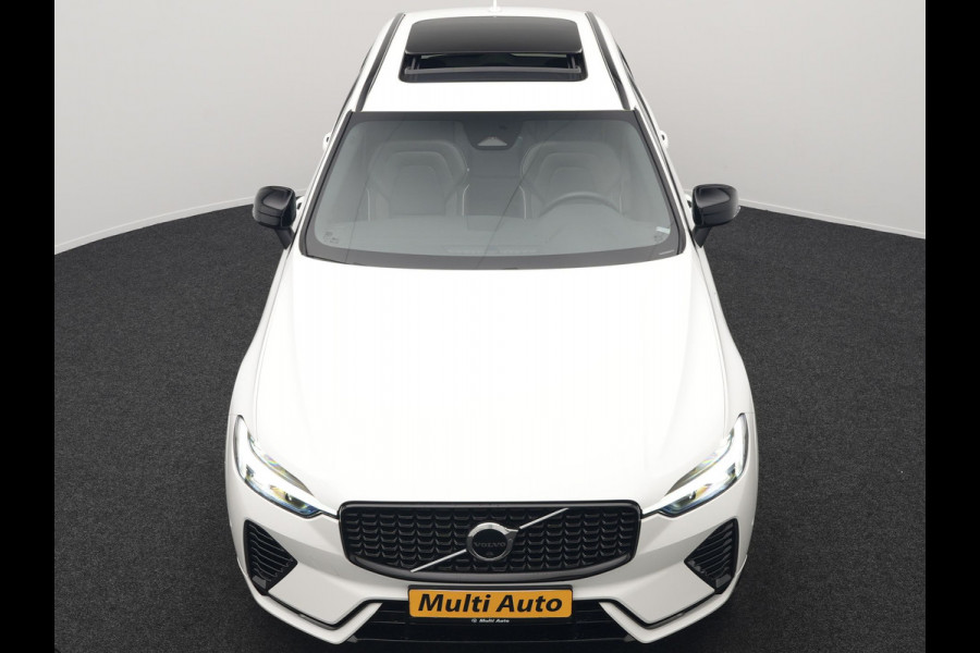 Volvo XC60 Recharge T6 AWD R-Design Plug In Hybrid 341pk Dealer O.H. PHEV | Panodak | Adaptive Cruise | 360 Camera | Google Assistent | Lederen Sportstoelen Memory & Verwarmd | Apple Carplay | Keyless | Virtual | Navigatie | DAB |